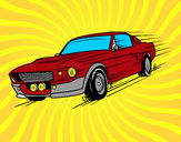 Dibujo Mustang retro pintado por yaritzacrg