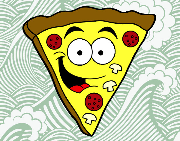 Dibujo Pizza feliz pintado por jhol9