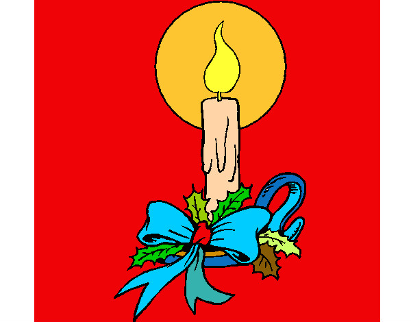 Dibujo Vela de navidad 3 pintado por andymely