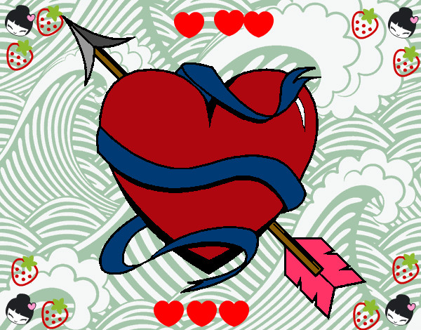 Dibujo Corazón con flecha III pintado por yenire12