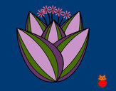 Dibujo Flor de tulipán pintado por queyla