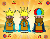 Dibujo Los 3 Reyes Magos pintado por axel9