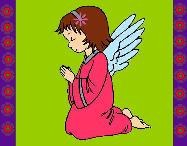 Dibujo Ángel orando pintado por dianita12