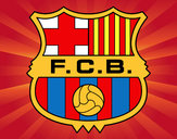 Dibujo Escudo del F.C. Barcelona pintado por irene2006