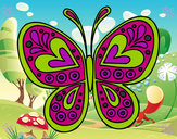 Dibujo Mandala mariposa pintado por dianita12
