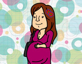 Dibujo Mujer embarazada pintado por dianita12