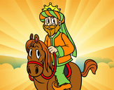 Dibujo Rey Gaspar a caballo pintado por Ala03