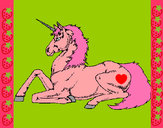 Dibujo Unicornio sentado pintado por dianita12