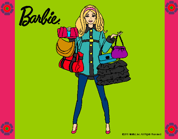 Dibujo Barbie de compras pintado por dianita12