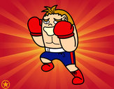 Dibujo Boxeador defendiendo pintado por DJgohan