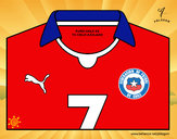 Dibujo Camiseta del mundial de fútbol 2014 de Chile pintado por DJgohan