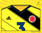 Dibujo Camiseta del mundial de fútbol 2014 de Colombia pintado por lLugh