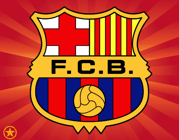 Dibujo Escudo del F.C. Barcelona pintado por DJgohan