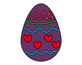 Dibujo Huevo con corazones pintado por LUCIARC