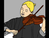 Dibujo Violinista pintado por Lucbal