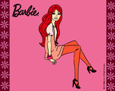 Dibujo Barbie sentada pintado por yuerina
