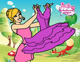 Dibujo Barbie y su vestido de ballet pintado por tatiana125
