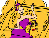 Dibujo Princesa cantante y su perrita pintado por tatiana125