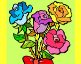 Dibujo Ramo de rosas pintado por andymely