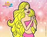 Dibujo Barbie contenta pintado por camila06