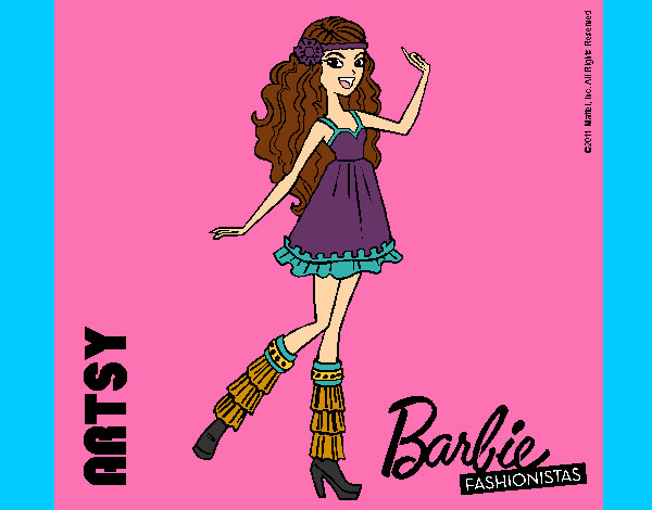 Dibujo Barbie Fashionista 1 pintado por dianita12
