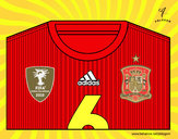 Dibujo Camiseta del mundial de fútbol 2014 de España pintado por ivanpere