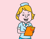 Dibujo Enfermera sonriente pintado por queyla