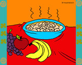 Dibujo Fruta y caracoles a la cazuela pintado por dianita12