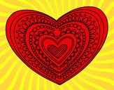 Dibujo Mandala corazón pintado por ivanpere