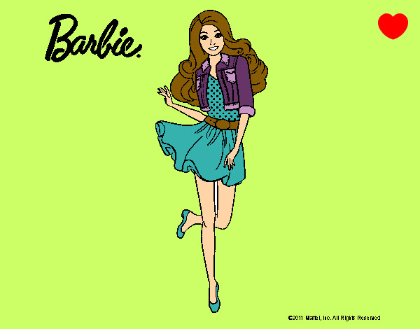 Dibujo Barbie informal pintado por LuliTFM