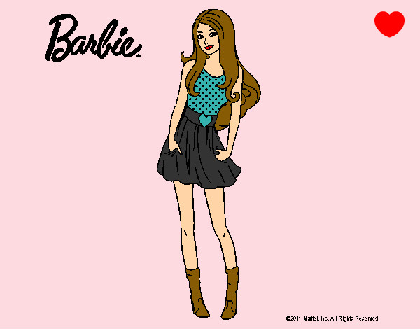 Dibujo Barbie veraniega pintado por LuliTFM