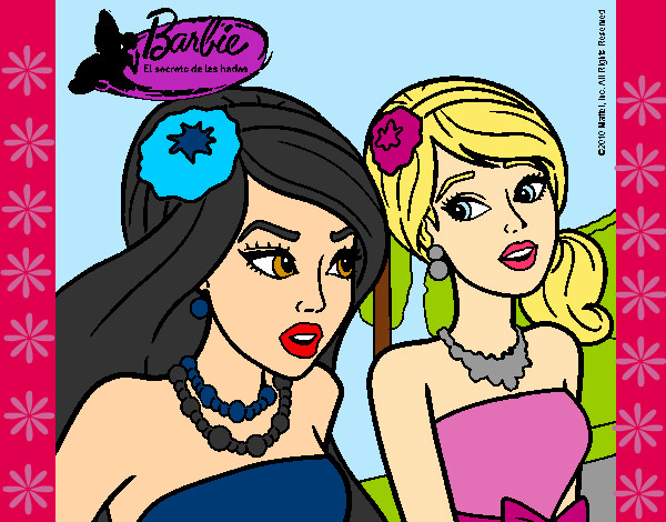 Dibujo Barbie y su amiga 1 pintado por dianita12