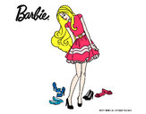 Dibujo Barbie y su colección de zapatos pintado por jacquiii
