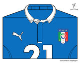 Dibujo Camiseta del mundial de fútbol 2014 de Italia pintado por ivanpere