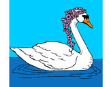 Dibujo Cisne con flores pintado por Assin