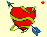 Dibujo Corazón con flecha pintado por LuliTFM