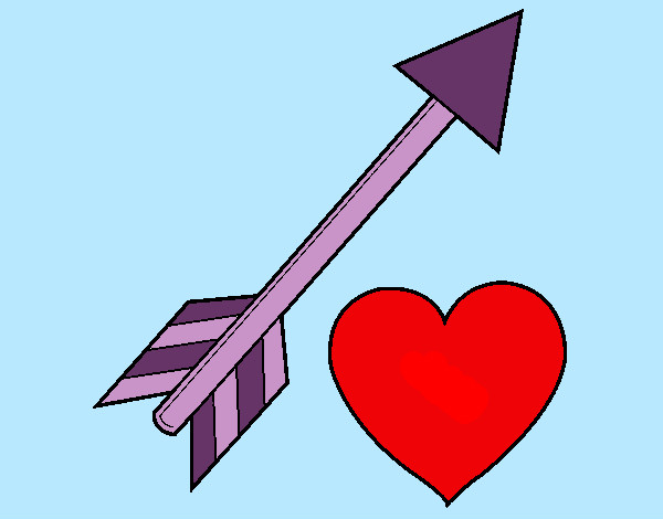 Dibujo Flecha y corazón pintado por LuliTFM