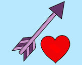 Dibujo Flecha y corazón pintado por LuliTFM