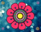 Dibujo Mandala en forma de flor pintado por Lovecat