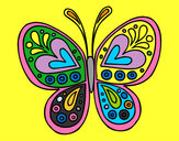 Dibujo Mandala mariposa pintado por Chuleti