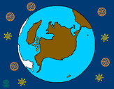 Dibujo Planeta Tierra pintado por queyla