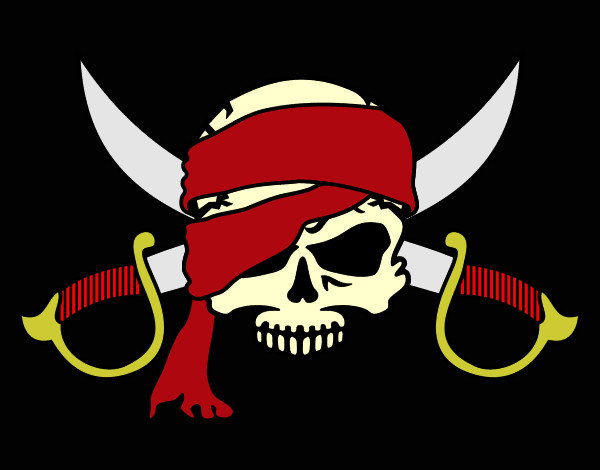 Dibujo Símbolo pirata pintado por Assin