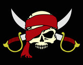 Dibujo Símbolo pirata pintado por Assin