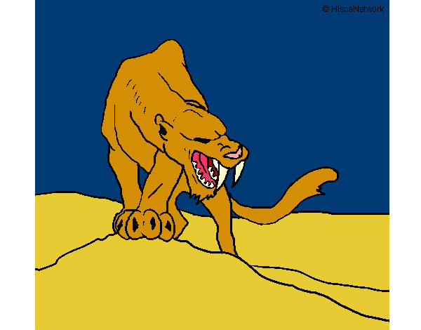 Dibujo Tigre con afilados colmillos pintado por Assin