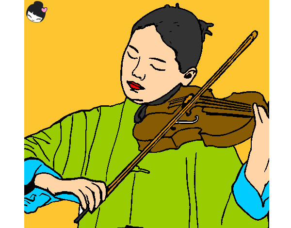Dibujo Violinista pintado por tanzah