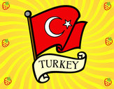 Dibujo Bandera de Turquía pintado por Lovecat
