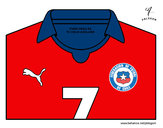 Dibujo Camiseta del mundial de fútbol 2014 de Chile pintado por ahsoka