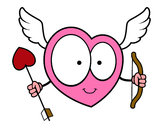 Dibujo Corazón Cupido pintado por sofiiXD