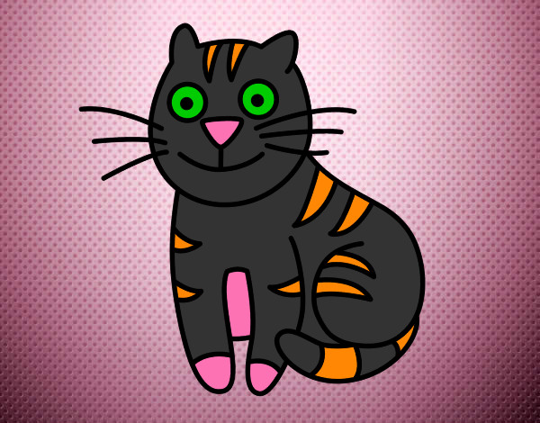 Dibujo Gato simpático pintado por JuanMar3