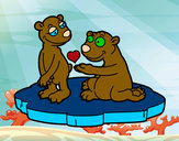 Dibujo Pareja de osos enamorados pintado por MelinaAbby